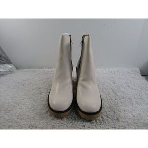 Womens Platform Lug Sole Ankle Boot Combat Cozy Round Toe Chelsea size 9.5